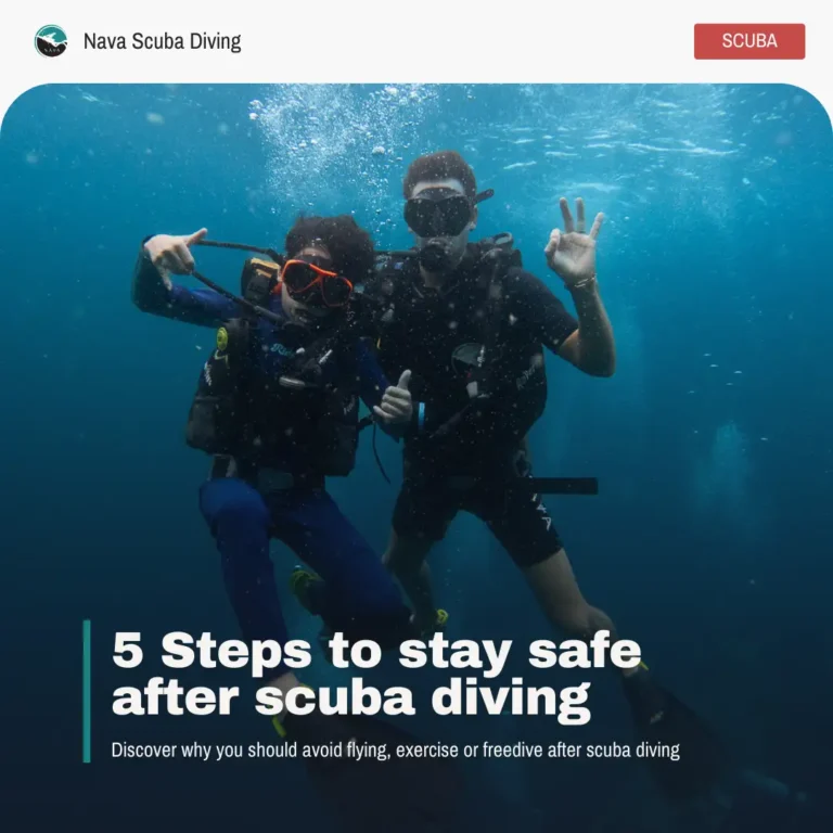 5 steps to stay safe after scuba diving