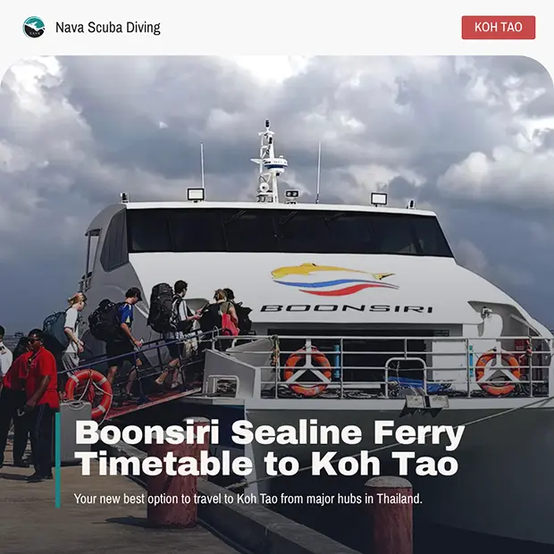 Boonsiri Sealine Koh Tao Timetable Blog