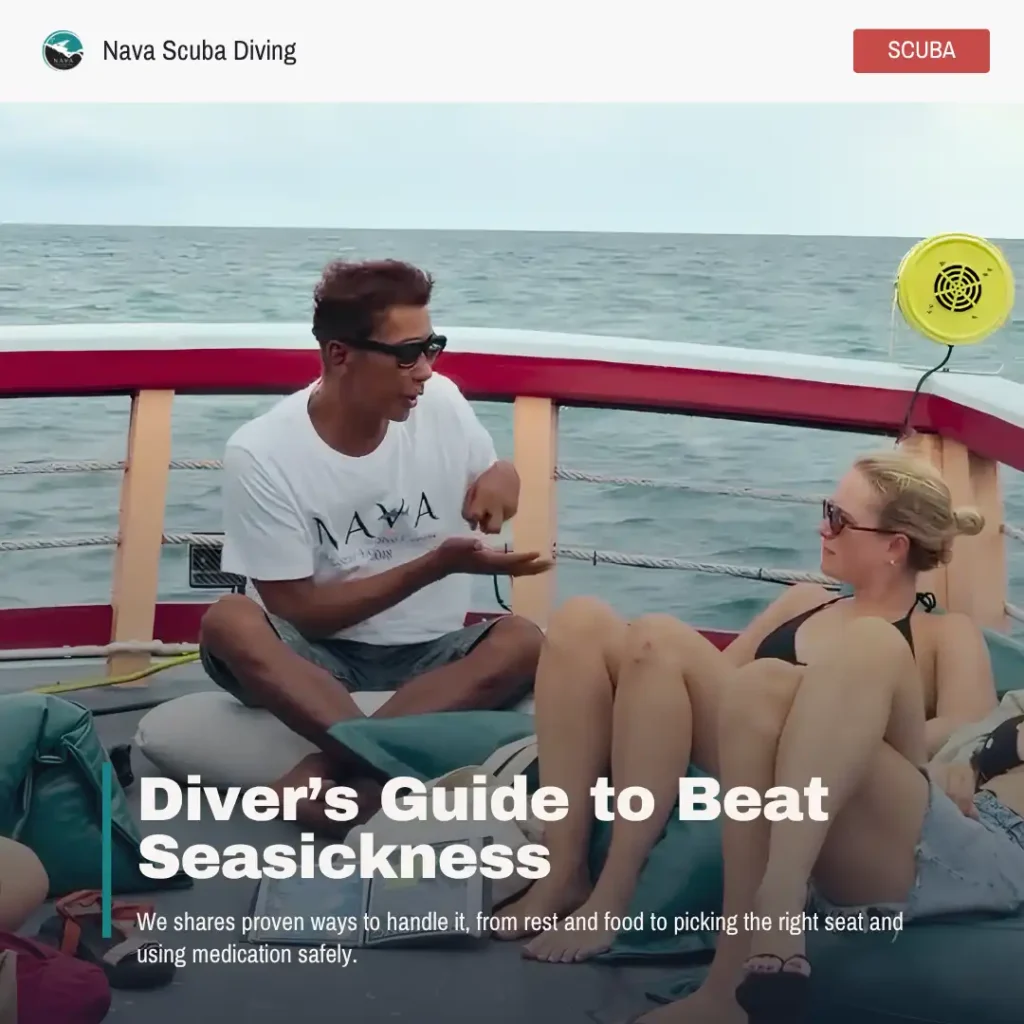 How to prevent seasickness before diving
